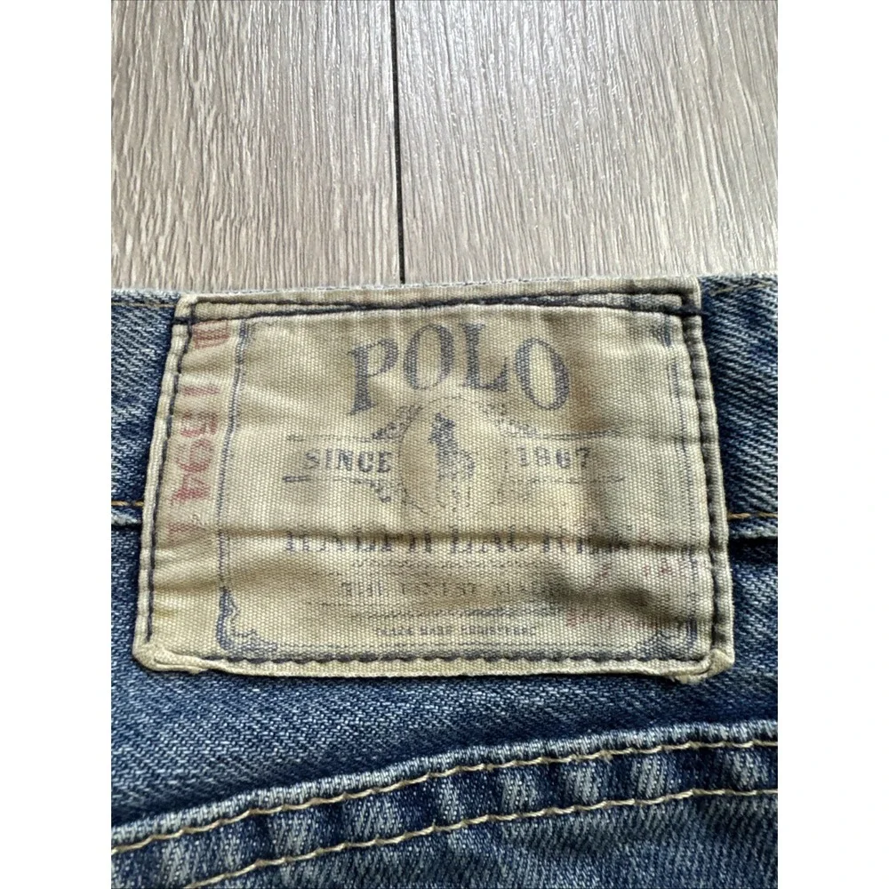 Vintage Polo Ralph Lauren‎ Jeans Men's 32 Baggy Relaxed Light Wash Actual 36x33